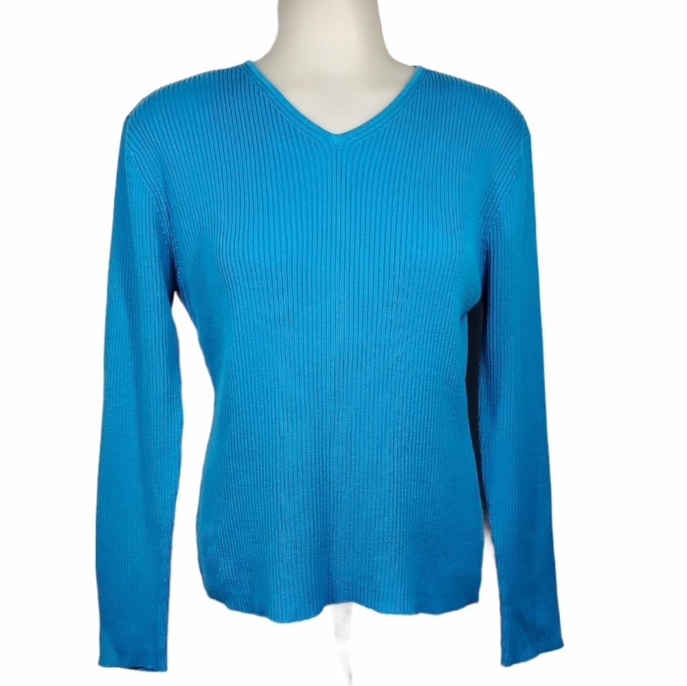 YARNWORKS Ribbed Knit Sweater Size Medium